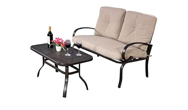 Amazon Com K A Company Outdoor Coffee Table Patio Furniture Seat