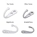 EBOOT 20 pcs Coat Hook Rack White Wall Mounted Hook Single Prong Robe Hanger with 50 pcs Screws for Coat,Bags, Hat, Key, Cap, Scarf, Cup