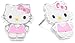 Girls Hello Kitty Silver Plated Brass Enamel Stud Earrings