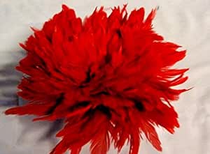 4-6" Strung Rooster Bright Red Schlappen