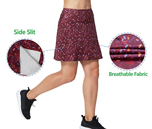 image for slimour Women Print Golf Skirt Travel Skirts with Pockets Swim Skirt H