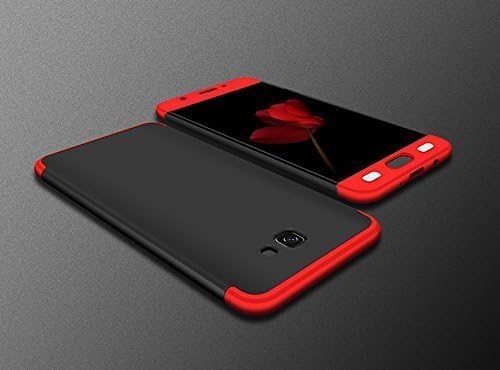 THREE BROTHERS Full Protection 360 Degree Back Cover for Samsung Galaxy J5 Prime (Red and Black)