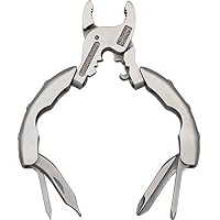 Swiss+Tech ST50016 Polished SS 9-in-1 Micro Pocket Multitool with Screwdrivers, Pliers for Keychain