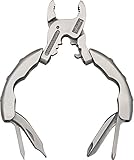 Swiss+Tech ST50016 Polished SS 9-in-1 Micro Pocket Multitool with Screwdrivers, Pliers for Keychain