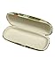 JAVOedge Green Cherry Blossom Print Eyeglass Clam Shell Style Case with Bonus Microfiber Glass Cleaning Cloth