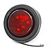 Red LED 2 Inches Round Side Marker Light Kits with Grommet Truck Trailer RV