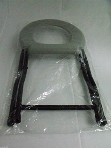Folding Commode Chair Steel Portable Camping Toilet Seat, 250 Pounds Capacity by KX Medical - Thumbnail 2