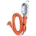 Woods 0681 18/3-Gauge SJTW Trouble Light with Metal Guard & Outlet; 75-Watt; 25-Foot; Orange.