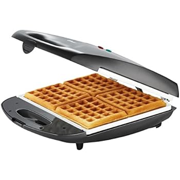 Oster DuraCeramic Infusion Series Waffle Maker, White/Charcoal (CKSTWF40WC-IECO)