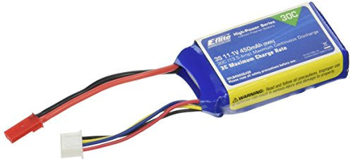 E-flite 450mAh 3S 11.1V 30C LiPo 18AWG JST Battery