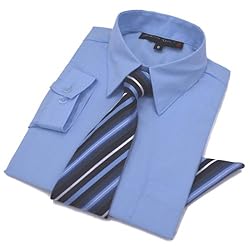 Johnnie Lene Boys Dress Shirt with Tie and