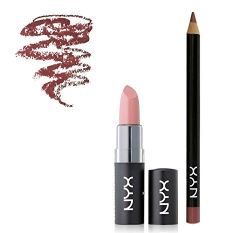 NYX Whipped Caviar Lipstick and Mauve Lip Pencil Liner (Bundle of 2 Items) - Perfect Pairing Collection