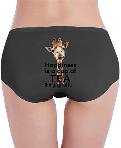 Happiness Tea Giraffe Funny Underwear Girl Low-Waist Stretch Briefs Panties