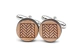 Parquet Cufflinks, Wood Cufflinks Hand Made In The
