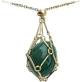 Ingemark Handmade Crystal Stone Holder - Adjustable Natural Crystal Cage Necklace for Women & Men - Christmas & Birthday Gift