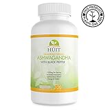 Organic Ashwagandha Root Powder Black Pepper Extract Increased Absorption Herbal Supplement Aid Stress Anxiety Depression Increased Calm and Relaxation 120 Veg Capsules 1200mg