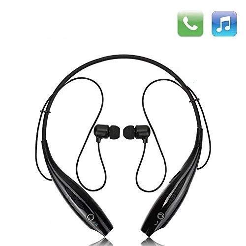 MobiQwick HBS-730 Neckband Bluetooth Headphones Earphone Wireless Headset with Mic for All Smartphones (Black)