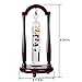 Lily's Home Hanging Galileo Thermometer with Cherry Finish Stand, A Timeless Design that Measures Temperatures from 64ºF to 76ºF, Cherry Finished Wood Frame, 4 Multi-Colored Spheres (9 Inches)