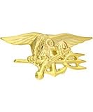 U.S. Navy SEAL Trident Gold Plated 2 3/4