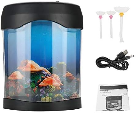 卓上アクアリウム Ledミニ水槽 イルミネーションクラゲ 3匹クラゲ バッテリー Usb リアル オートパワーオフ機能 カラフルled ロマンチック 部屋装飾 プレゼント オフィス置物 子供 大人 卓上水族館 B04q4nzm 3 097円 人気海外一番 100 品質保証 全品送料無料