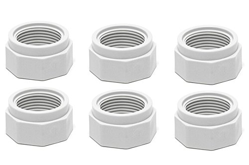 6 Pack of D15 Hose Feed Nut Replacement for Polaris/Zodiac Pool Cleaners - Thumbnail 2