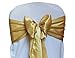 MDS Pack of 25 PCS Satin Chair Sashes Charmeuse Sateen Dining Chair Bows Ribbon Ties Back Sash for Wedding Party Birthday Home Hotel Restaurant Banquet Decoration (7 x 108 Inch, Gold)