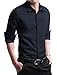 XTAPAN Men's Casual Slim Fit Shirt Cotton Long Sleeve Button Down Dress Shirt