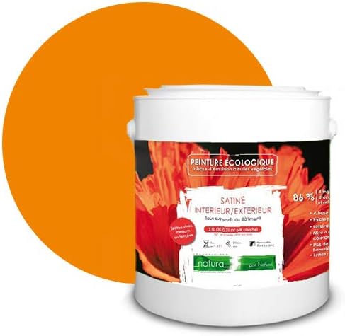 Peinture Naturelle Ecologique Aspect Satin Natura Interieur Exterieur 43 Couleurs 2 5 L Abricot Amazon Fr Bricolage