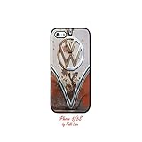 iTalk Case, iPhone 5 Case, iPhone 5S Cover - [Black Silicone Rubber][Perfect Fit][Anti-Slip] Protective Case for iPhone 5/5S - VW Minibus