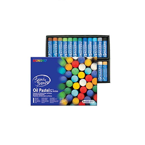 Mungyo Gallery Jumbo Oil Pastels Cardboard Box Set of 24 Jumbo - Assorted Colors