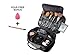 Angelgear MAKEUP CASE STYLISH TRAVEL ORGANIZER Adjustable Compartments Fits Any Cosmetics With BONUS GIFTS Black