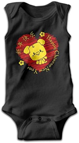 Honey8wood Unisex Toddler Chinese New Year The Year Of Dog Funny Bodysuits Rompers Outfits 100% Cotton 6 M Baby Shower Gifts