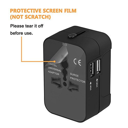image for CovertSafe Travel Adapter, USB Wall Charger, Worldwide All in One Univ