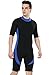 DEHAI Men Women's Wetsuits Shorty Sleeves 3mm Neoprene Skin Youth Adult's Reactor Full Suit Diving Swimming Snorkeling Surfing Scuba Jumpsuit Warm Boys Girls Swimwear Back Zip