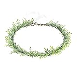 Vividsun Bridal Green Leaf Crown Bohemian Headpiece Floral Headband Photo Prop (leaf)