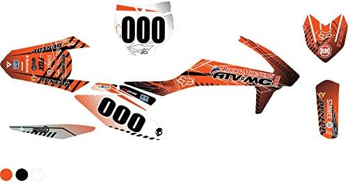 Attack Graphics Custom Havoc Complete Bike Graphics Kit Black/Orange - Fits: KTM 450 SX-F Factory Edition 2012-2019