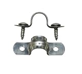 Amanaote Stainless Steel 0.64 Inches Diameter Tube Strap Tension Clip Pipe Clamp(Pack Of 10 Sets)