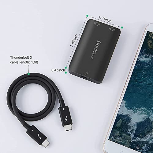 Thunderbolt 3 to Dual 4K 60Hz HDMI Adapter, Dockteck Thunderbolt 3 Dock