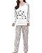 MyFav Big Girls Cute Cartoon Pajama Set Casual Comfy Loungewear Children Sleepwear Panda