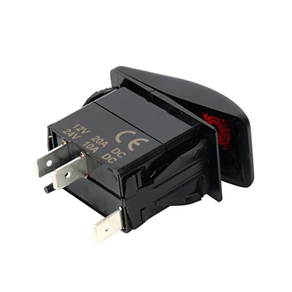 Amarine-made-12v-20-Amp-Waterproof-Red-LED-Onoff-Boat-Marine-SPST-3P-Rocker-Switch-with-Light-Red-LED