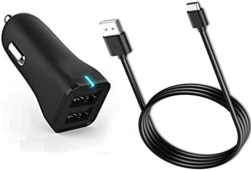 Samsung Galaxy NOTE8/ S8/ S8 Plus USB Type C Car Charger, Carhope Universal USB 4.8A 24W Car Charger with Built-in 3ft USB C Cable for ChromeBook Pixel, LG V20, LG G5 Nexus 5X, OnePlus 3 and (black)