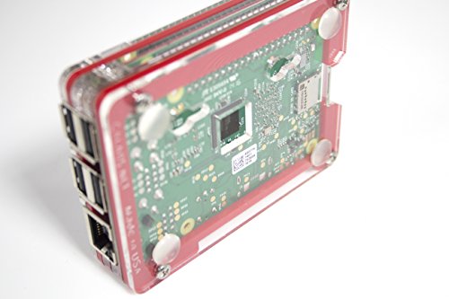 Zebra Case - Raspberry Pi 3, Pi 2, Pi B+ and 2B (Berry Red) with Heatsinks ~ C4Labs