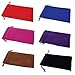 Pack of 6 Mix Color Soft Velvet Pouches w Drawstrings for Jewelry Gift Packaging, 10x16cm