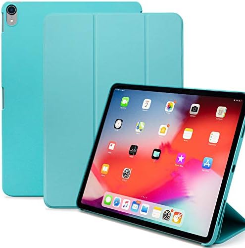 KHOMO iPad Pro 12.9 Inch Case 3rd Generation (Released 2018) - Dual Mint Green Super Slim Cover with Rubberized Back and Smart Feature