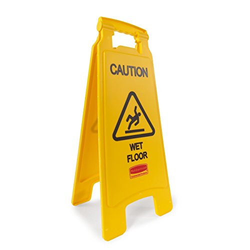 3 Rubbermaid+Commercial+2+Sided+Caution+FG611277YEL