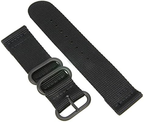 Zeit Diktator universal watch band nylon18mm 20mm 22mm 24mm 26mm smart watch strap replacement for Garmin Fenix 3 Huawei 2 Samsung Gear S2 S3 (18mm, Black)