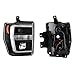 AKKON - For 2008-2010 F250 F350 F450 F550 Superduty Black LED Tube Projector Headlights Driver+Passenger Pair