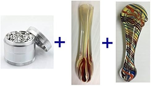Handmade Boro Infinity Art 4-5"" Spoon Rich Immutable Colors Vintage bungle weedious pipe ring + spicy herb grinder+ inside color reusable cigarate holder. Hand made boro 4" translucent statue