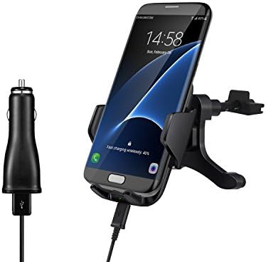 QI Air Vent Mount With Fast Wireless Inductive Charger,Car Cell Phone Holder For Samsung Galaxy S8 /S8 Plus /S7 /S7 Edge /S6 Edge plus /Note 5