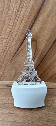 Parthiv Eiffel Tower Acrylic Changing 3D Illusion LED Night Lamp for Bedroom (Multi-Colour) P-124